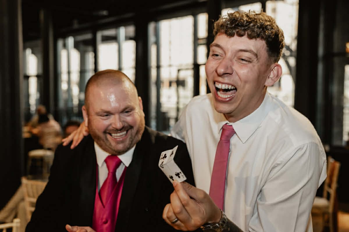 Paul Grundle performing magic